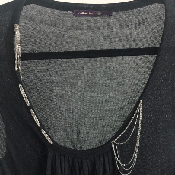 SHARON WAUCHOB COLLECTION K Silk Top with chains - Picture 4 of 8